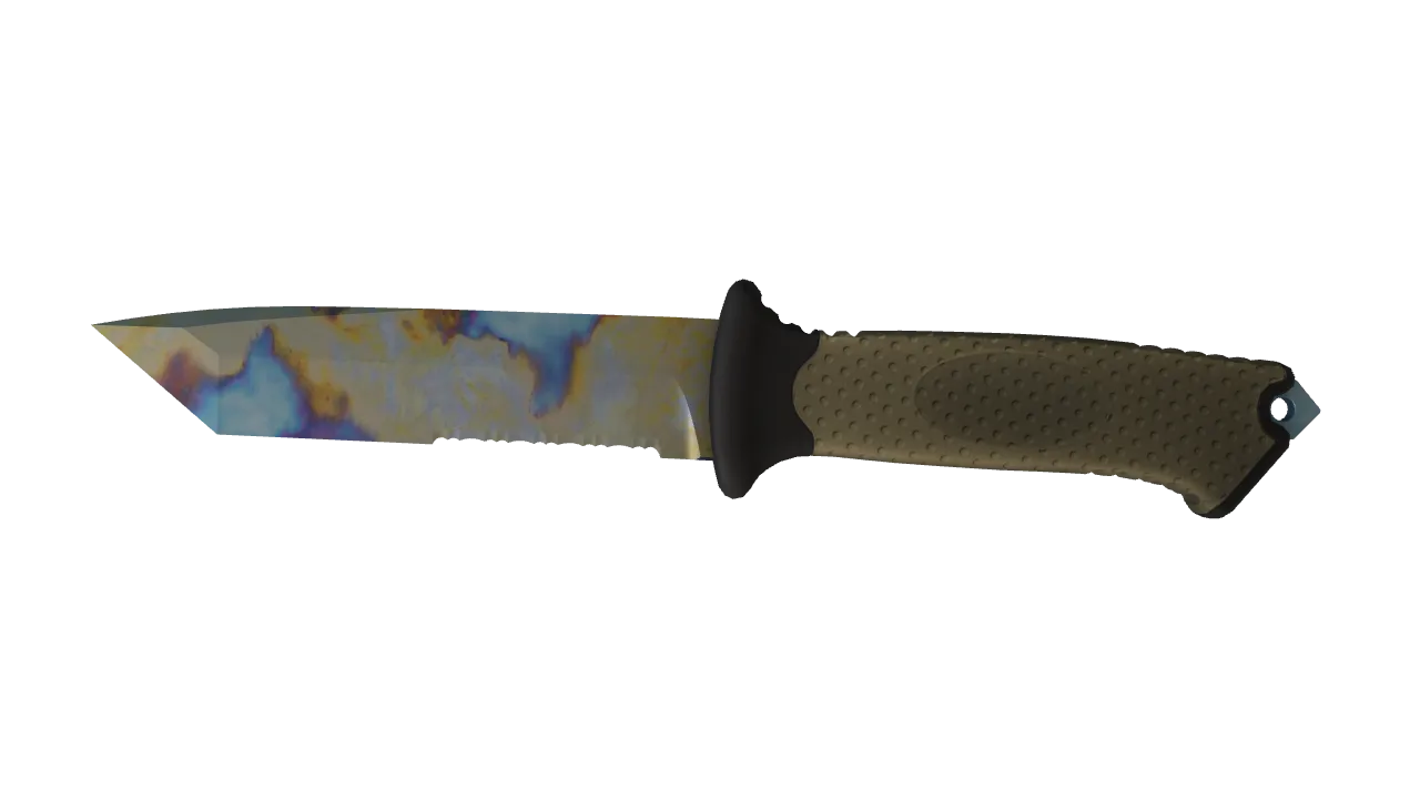 Ursus Knife | Case Hardened seed #866, front