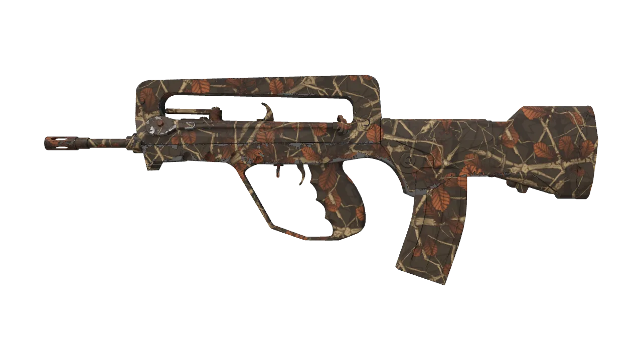 FAMAS | Crypsis (Factory New) — Dust II light, front