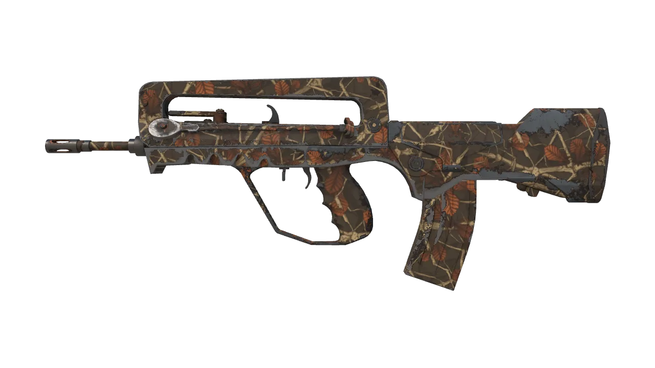 FAMAS | Crypsis (Field-Tested) — Dust II light, front