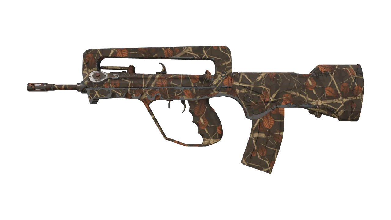 FAMAS | Crypsis (Minimal Wear) — Dust II light, front