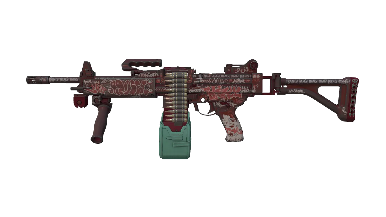 Negev | Wall Bang (Field-Tested) — Dust II light, front