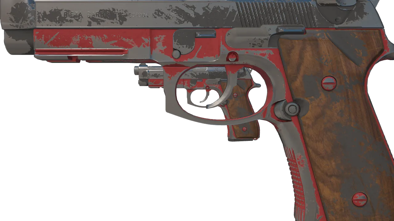 Souvenir Dual Berettas | Panther (Battle-Scarred) — Dust II light, front