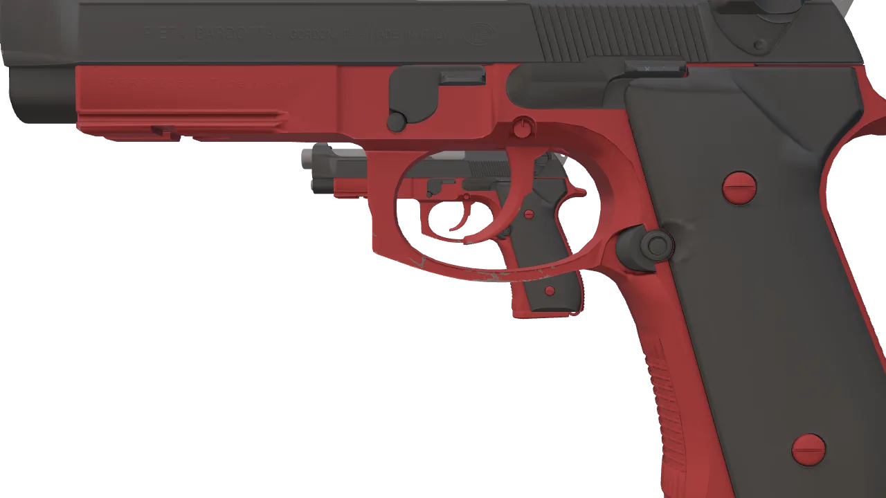 Dual Berettas | Panther (Factory New) — Dust II light, front