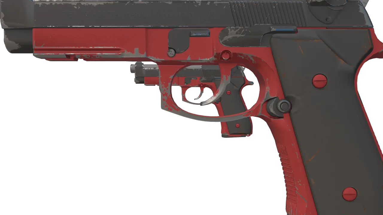Souvenir Dual Berettas | Panther (Field-Tested) — Dust II light, front