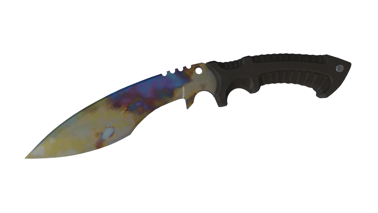 Kukri Knife | Case Hardened seed #134, front