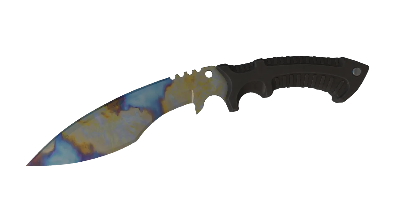 Kukri Knife | Case Hardened seed #176, front