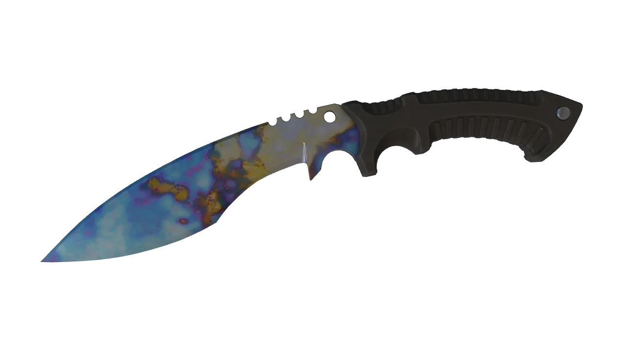 Kukri Knife | Case Hardened seed #377, front