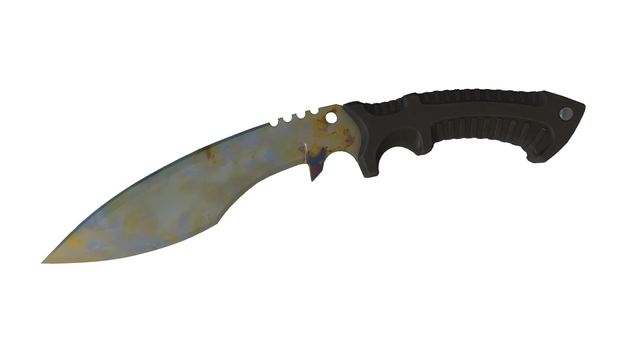 Kukri Knife | Case Hardened seed #381, front