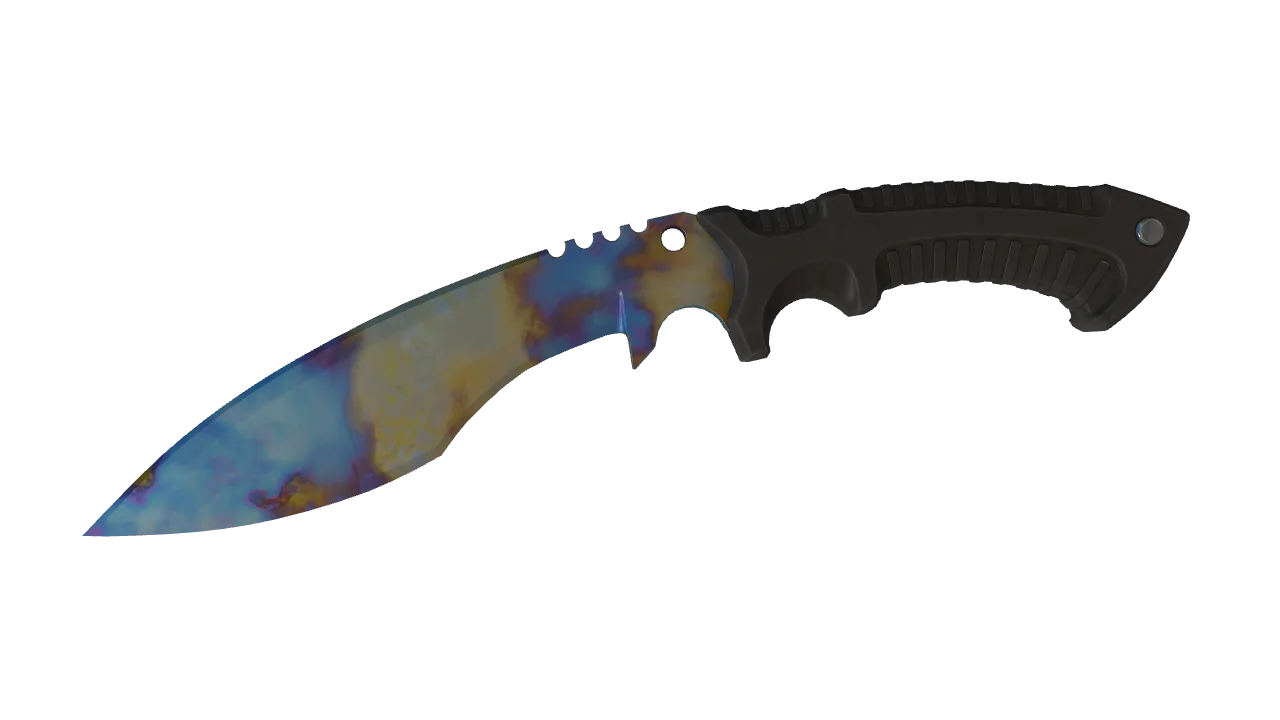 Kukri Knife | Case Hardened seed #387, front