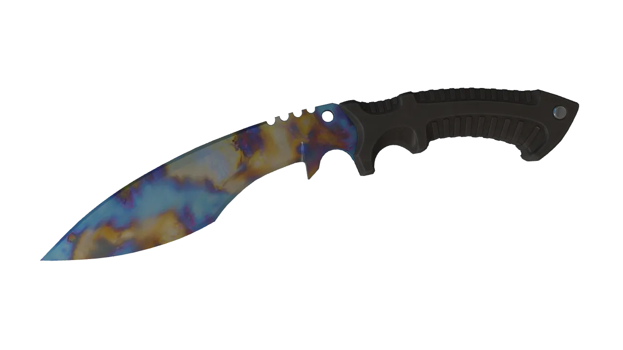 Kukri Knife | Case Hardened seed #670, front