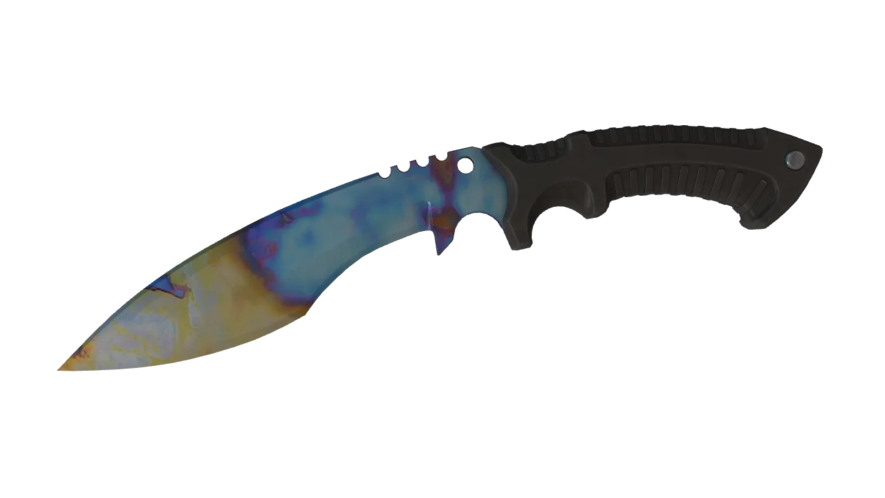 Kukri Knife | Case Hardened seed #672, front