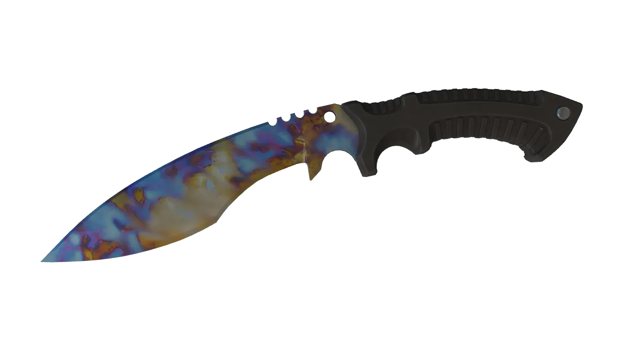 Kukri Knife | Case Hardened seed #708, front