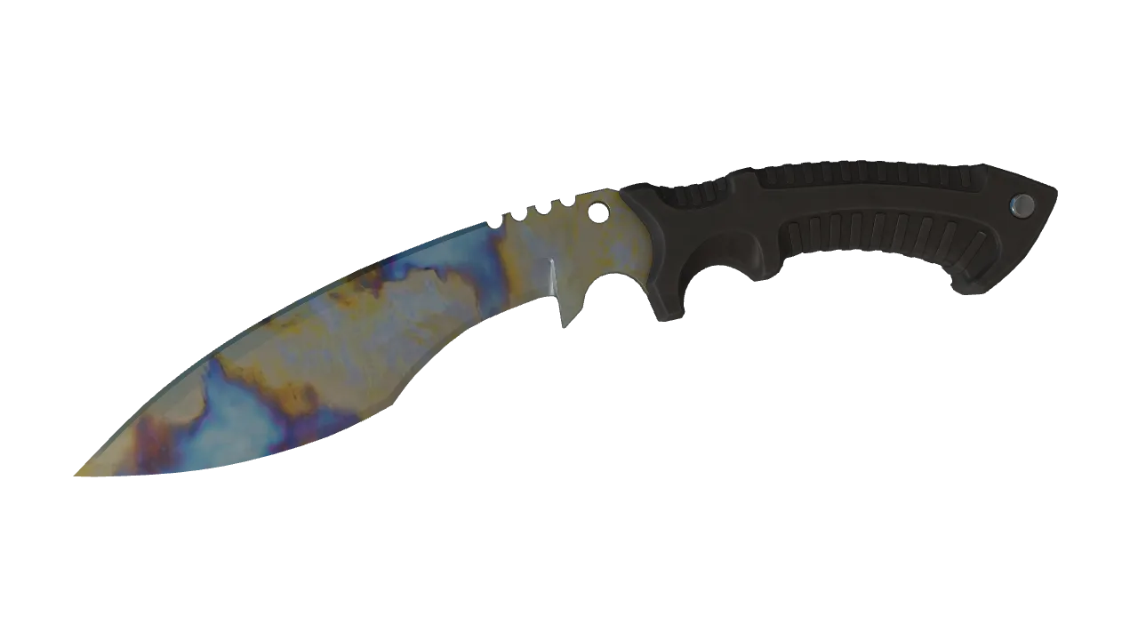 Kukri Knife | Case Hardened seed #866, front