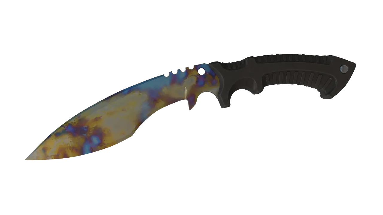 Kukri Knife | Case Hardened seed #883, front