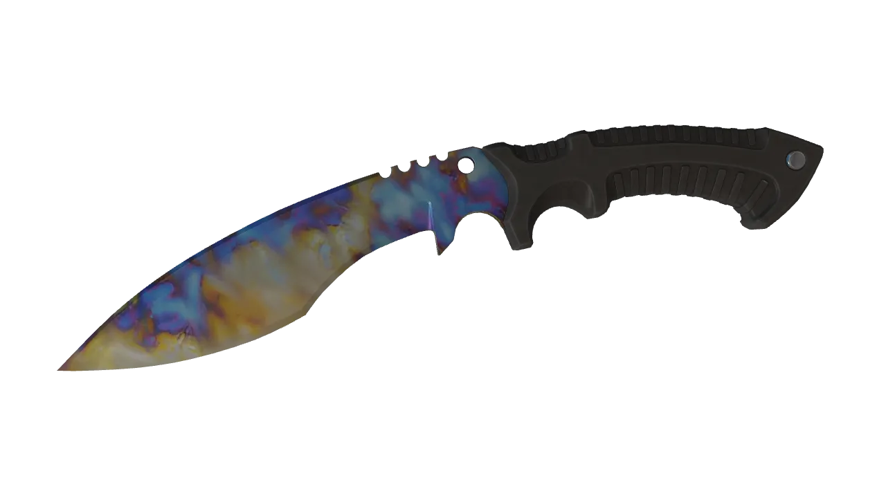 Kukri Knife | Case Hardened seed #985, front