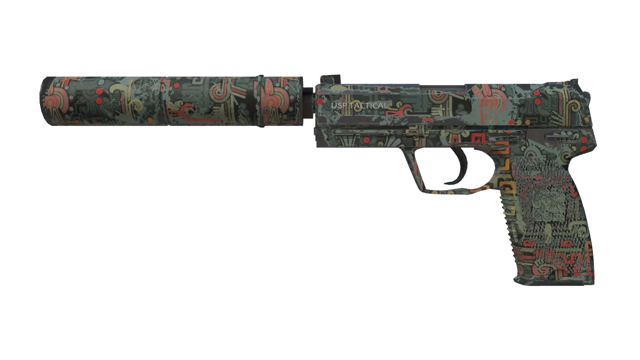 USP-S | Ancient Visions (Field-Tested) — Dust II light, front