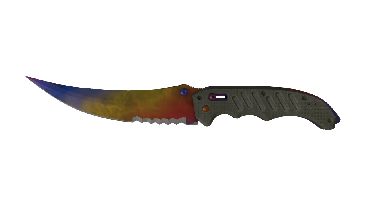 Flip Knife | Marble Fade seed #110, front