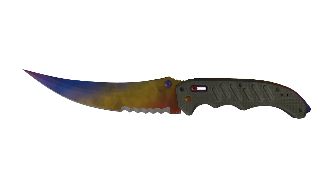 Flip Knife | Marble Fade seed #129, front