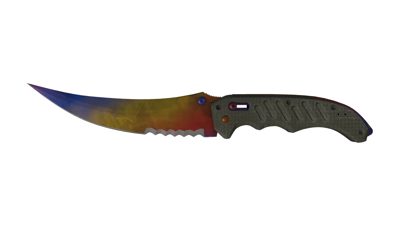 Flip Knife | Marble Fade seed #254, front