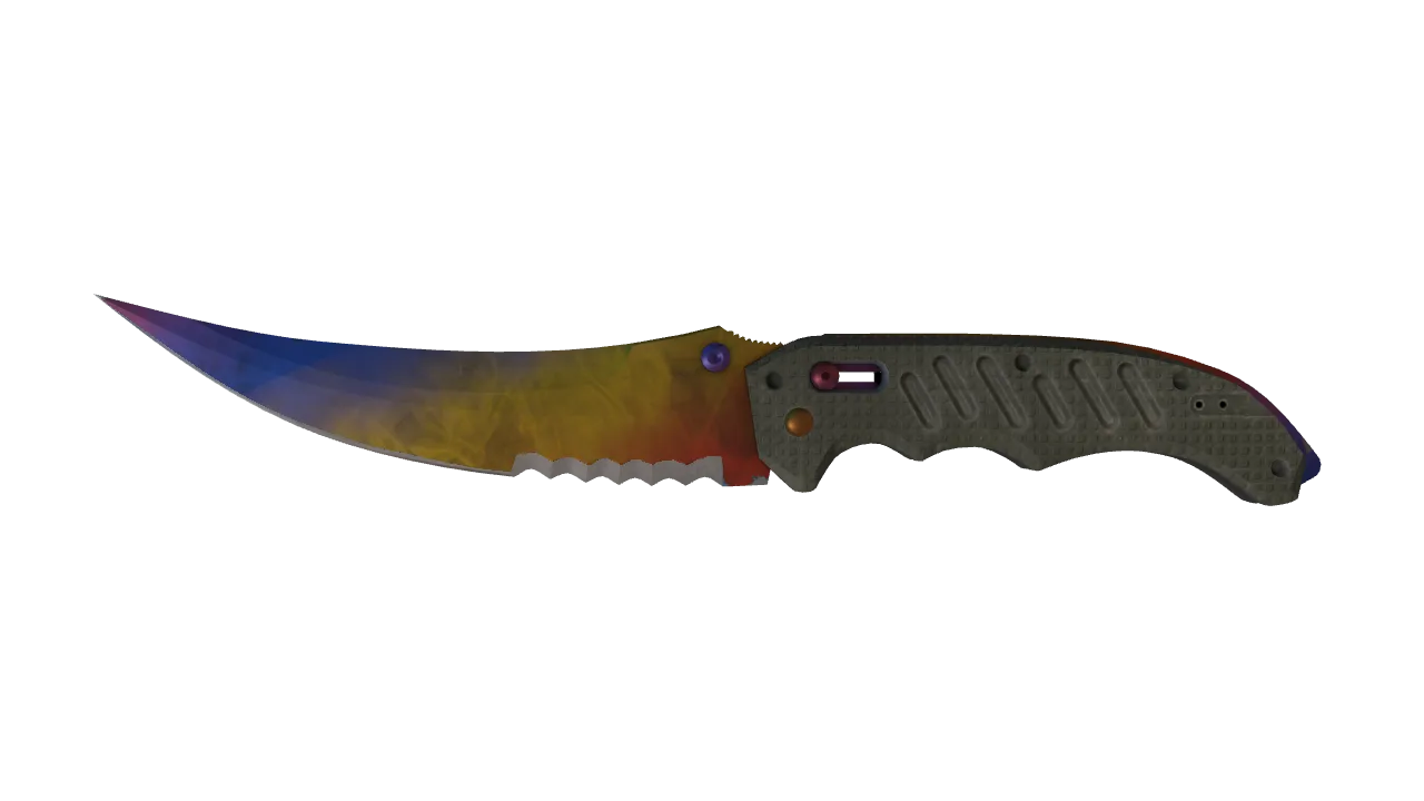 Flip Knife | Marble Fade seed #340, front