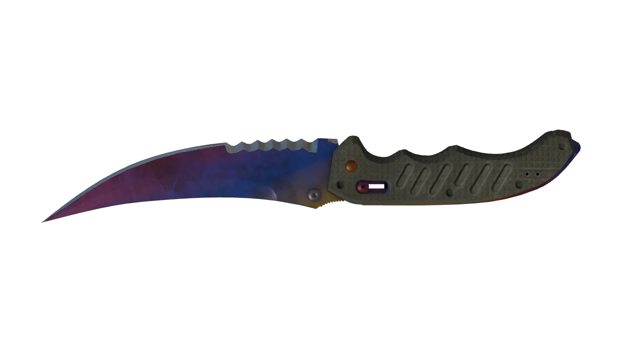 Flip Knife | Marble Fade seed #351, back