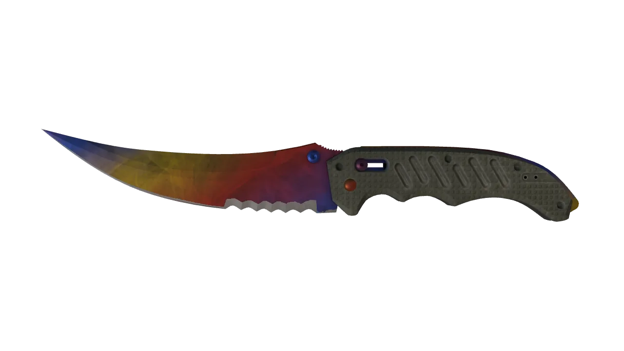 Flip Knife | Marble Fade seed #407, front