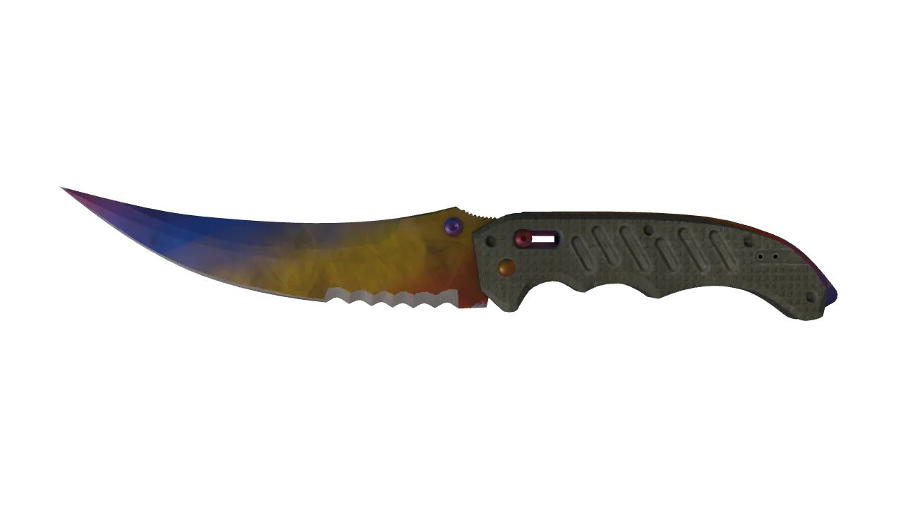Flip Knife | Marble Fade seed #412, front
