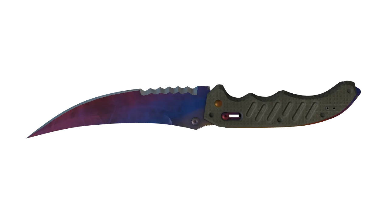 Flip Knife | Marble Fade seed #454, back
