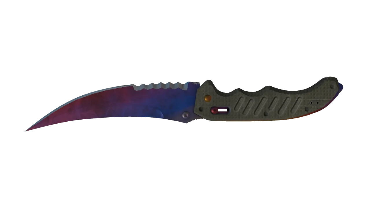 Flip Knife | Marble Fade seed #457, back