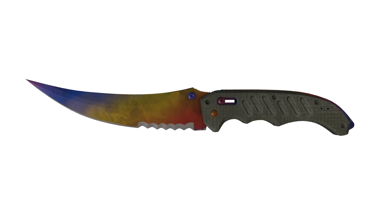Flip Knife | Marble Fade seed #553, front