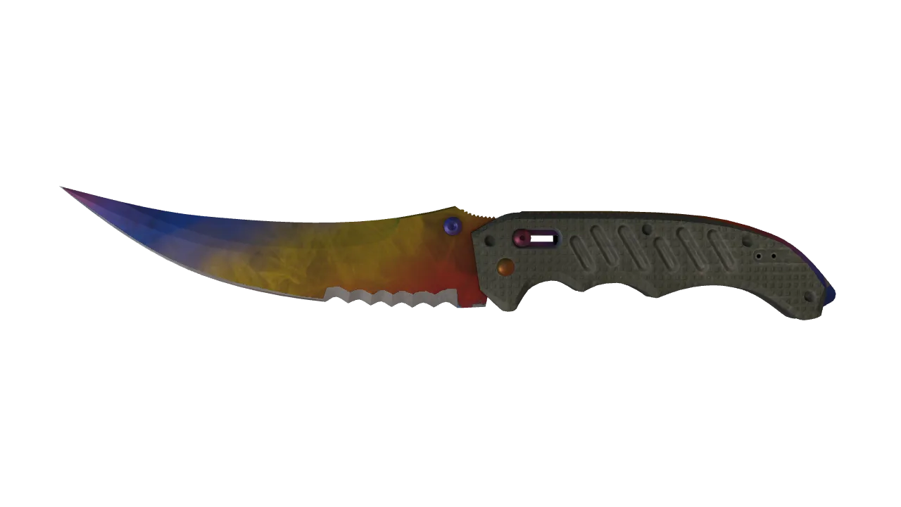 Flip Knife | Marble Fade seed #591, front