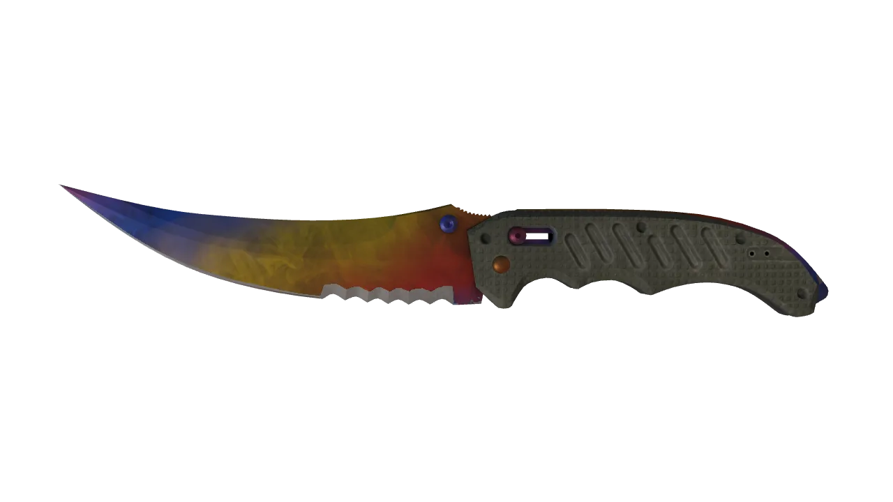 Flip Knife | Marble Fade seed #9, front