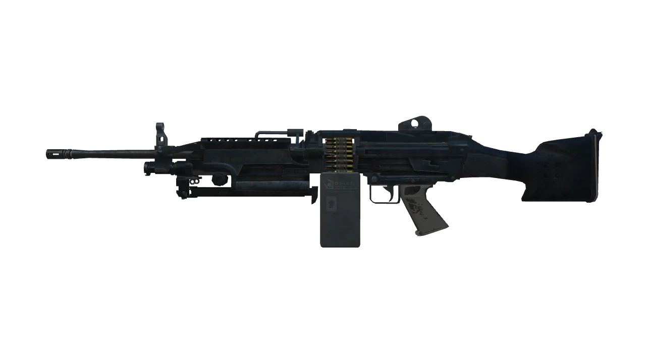 M249 | O.S.I.P.R. (Battle-Scarred) — Dust II light, front