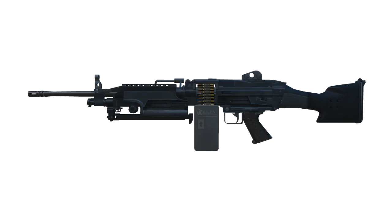 M249 | O.S.I.P.R. (Minimal Wear) — Dust II light, front