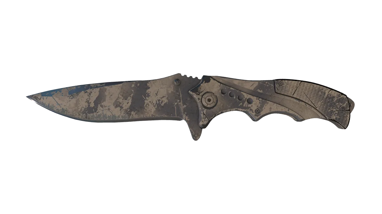 ★ Nomad Knife | Scorched (Battle-Scarred) — Dust II light, front