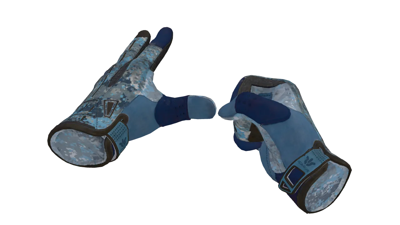 ★ Sport Gloves | Frosty (Well-Worn) — Dust II light, front