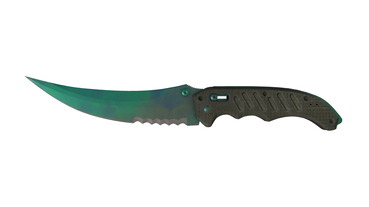 ★ Flip Knife | Gamma Doppler (Phase 2) (Minimal Wear) — Dust II light, front