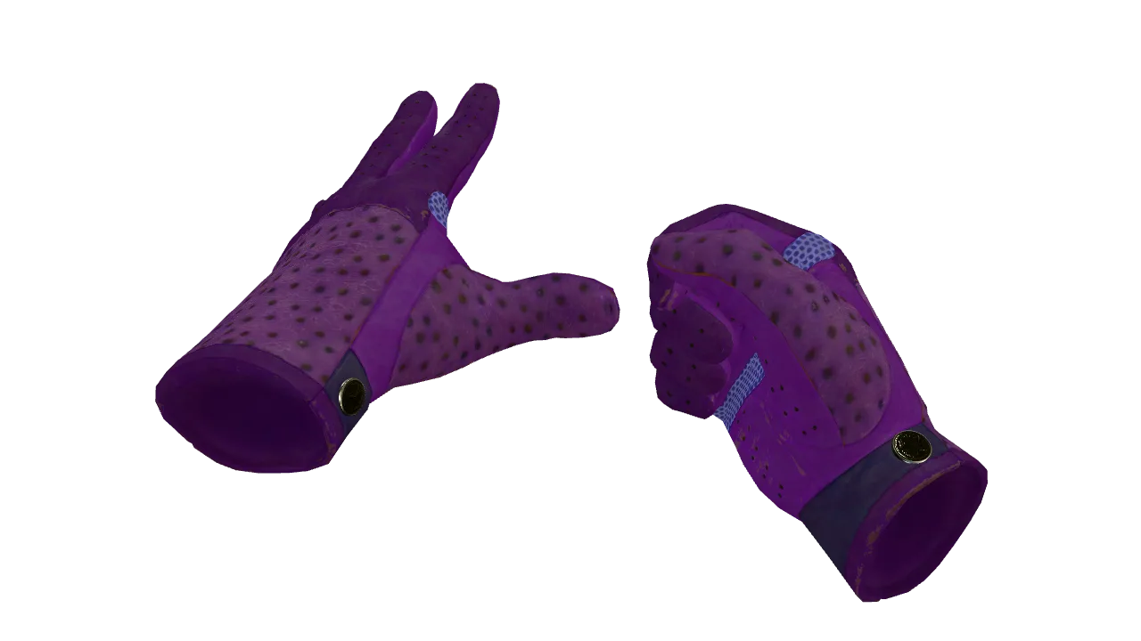 ★ Driver Gloves | Plum Quill (Minimal Wear) — Dust II light, front