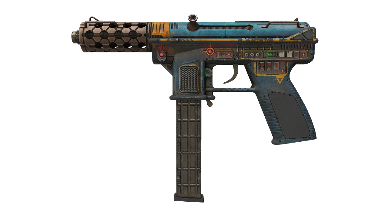 Souvenir Tec-9 | Remote Control (Battle-Scarred) — Dust II light, front