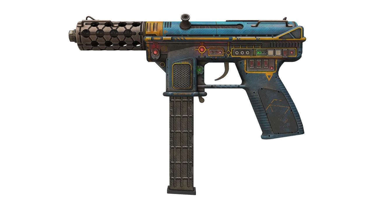 Souvenir Tec-9 | Remote Control (Well-Worn) — Dust II light, front