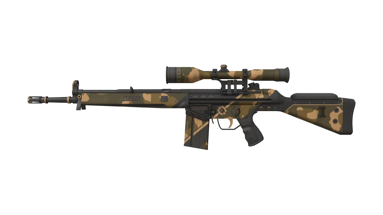 G3SG1 | Black Sand (Field-Tested) — Dust II light, front