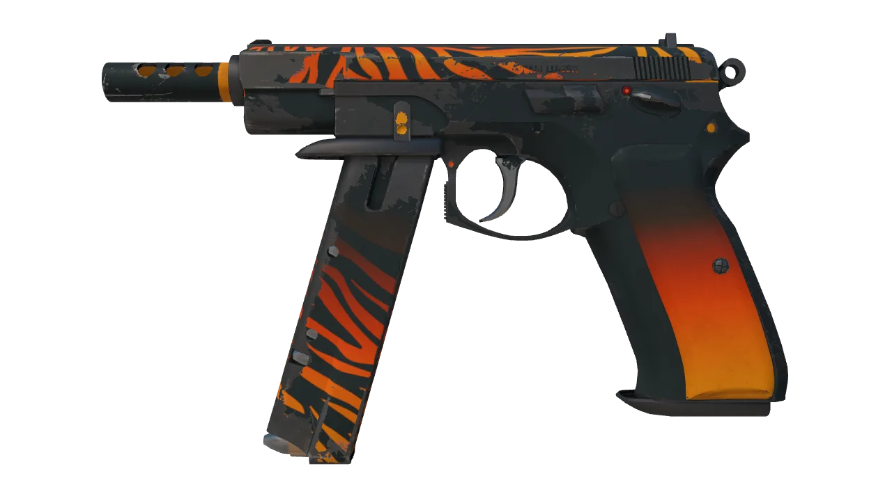 Souvenir CZ75-Auto | Tigris (Battle-Scarred) — Dust II light, front