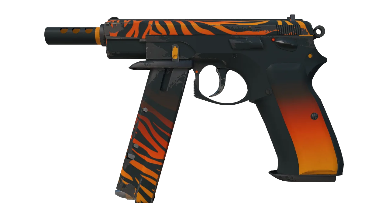 Souvenir CZ75-Auto | Tigris (Well-Worn) — Dust II light, front