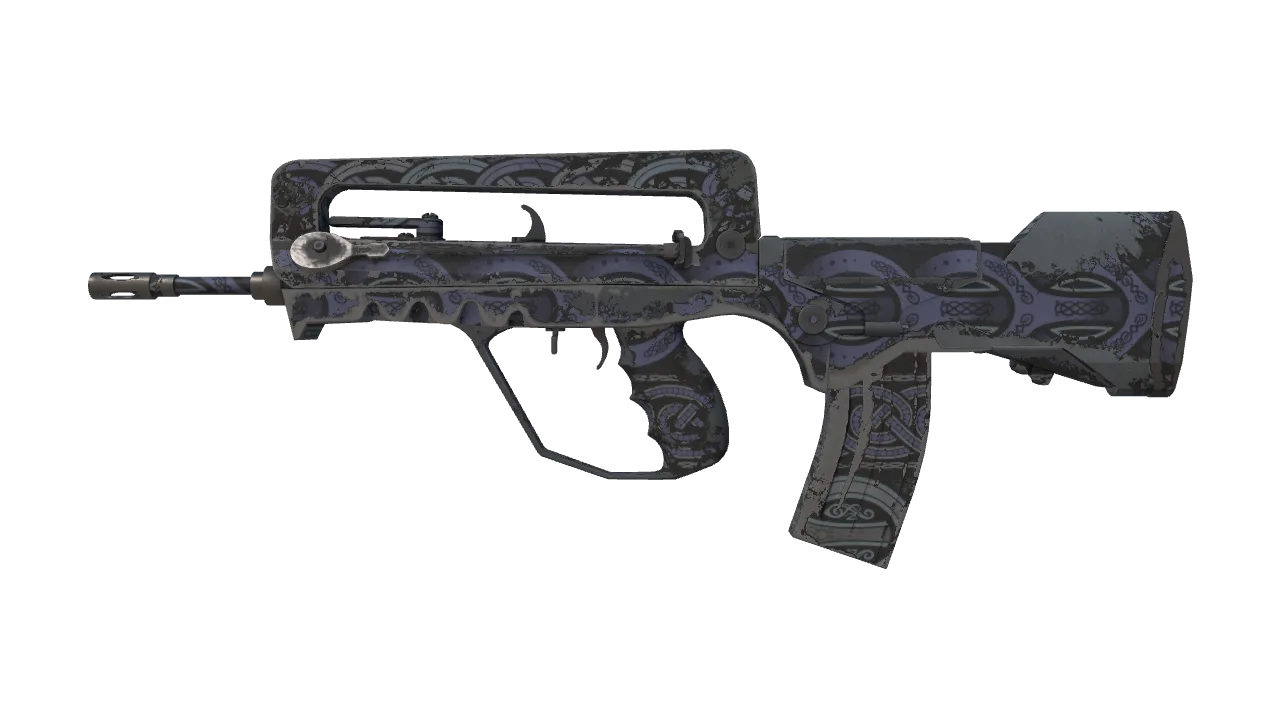Souvenir FAMAS | Night Borre (Well-Worn) — Dust II light, front