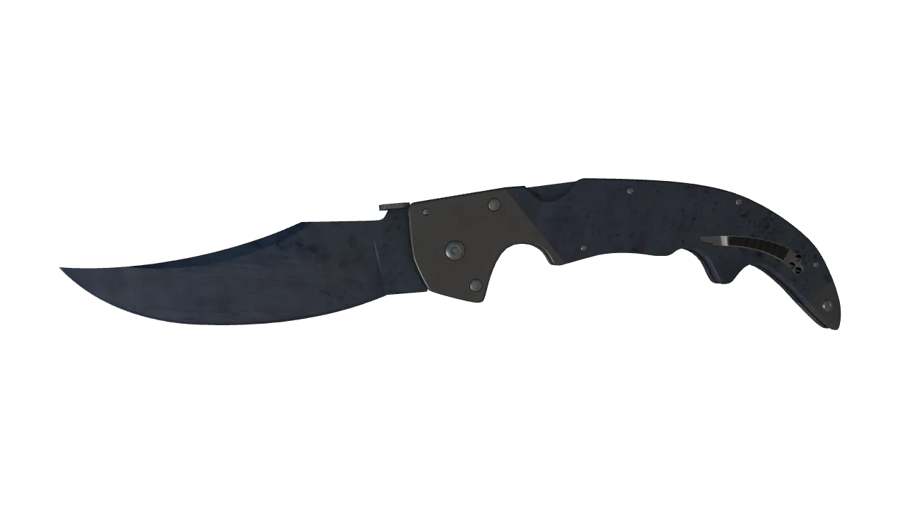 ★ Falchion Knife | Blue Steel (Field-Tested) — Dust II light, front