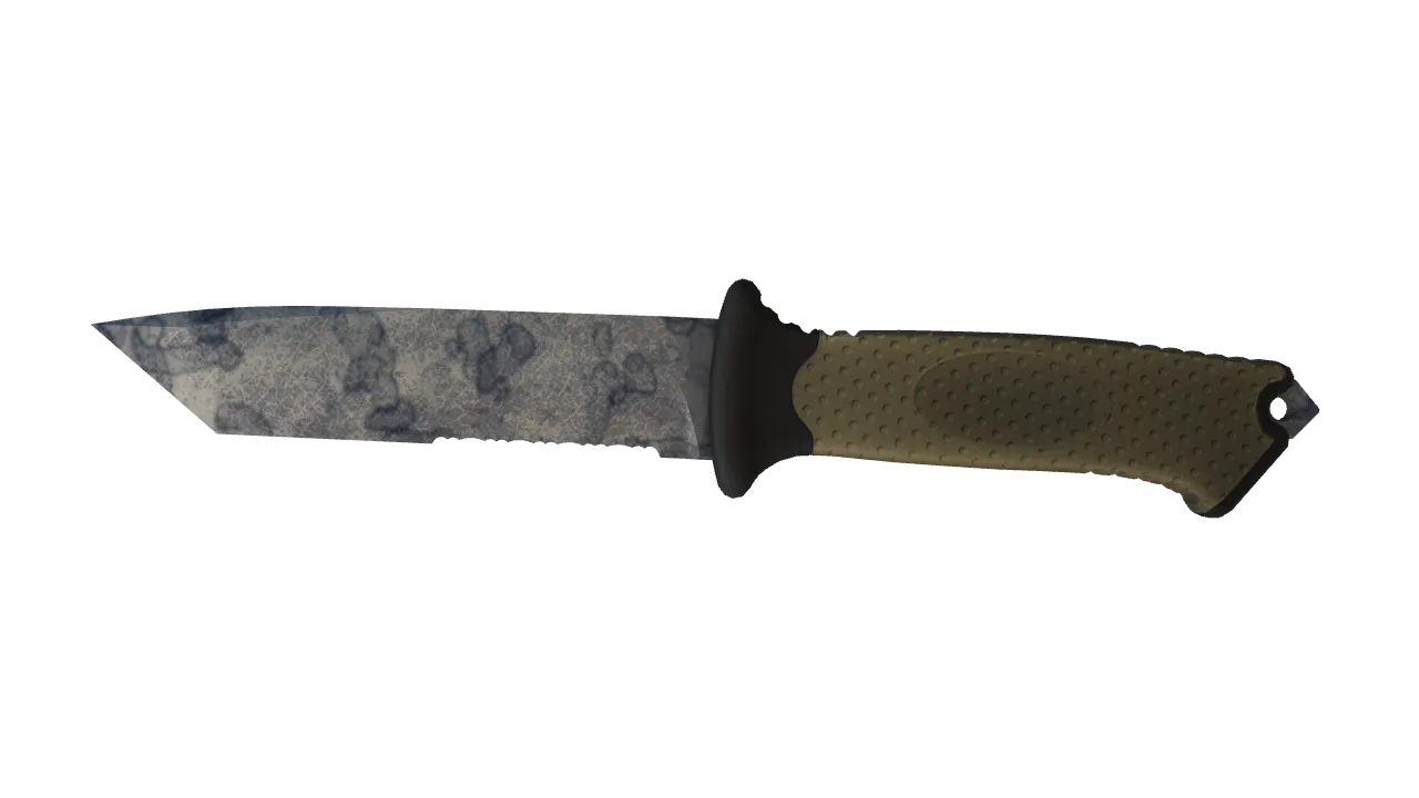 ★ Ursus Knife | Stained (Well-Worn) — Dust II light, front