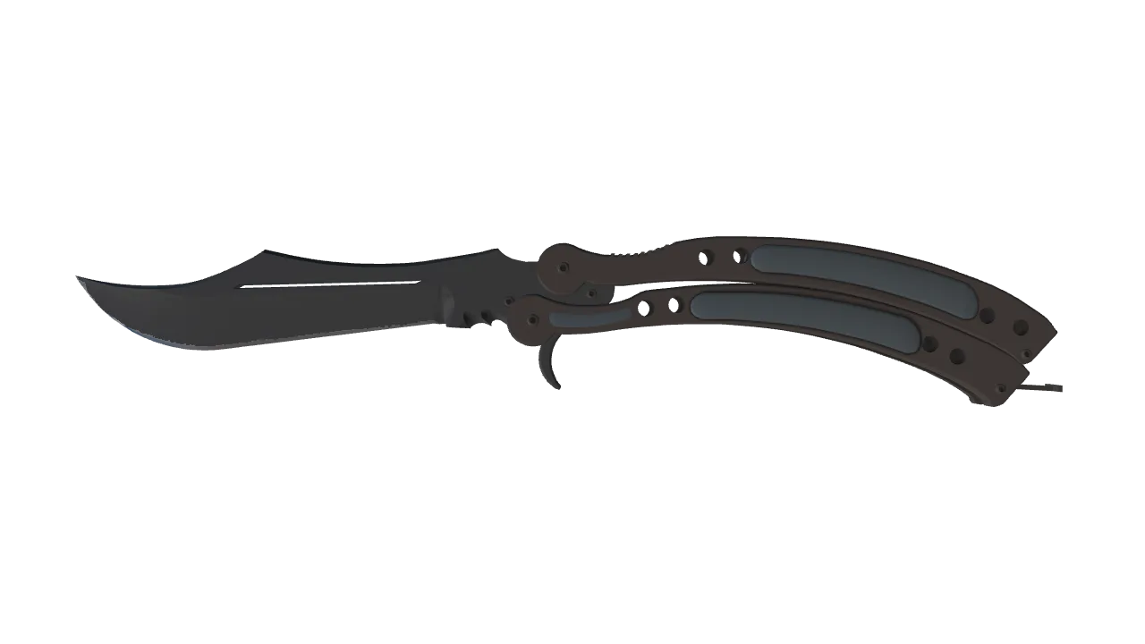 StatTrak™ ★ Butterfly Knife | Night (Factory New) — Dust II light, front