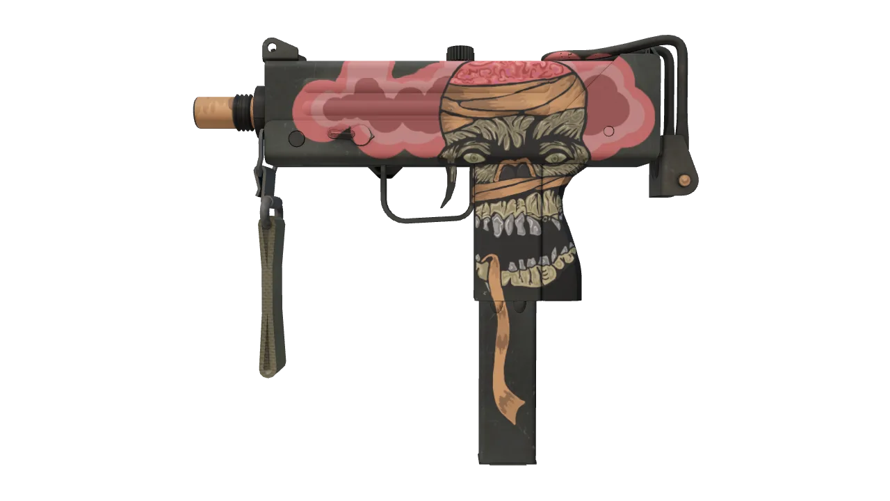MAC-10 | Curse (Minimal Wear) — Dust II light, front