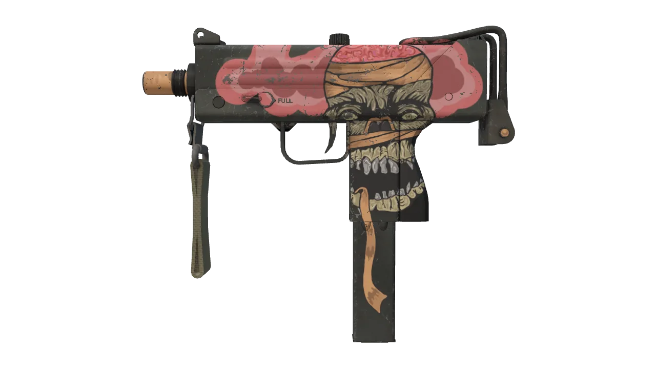 MAC-10 | Curse (Well-Worn) — Dust II light, front
