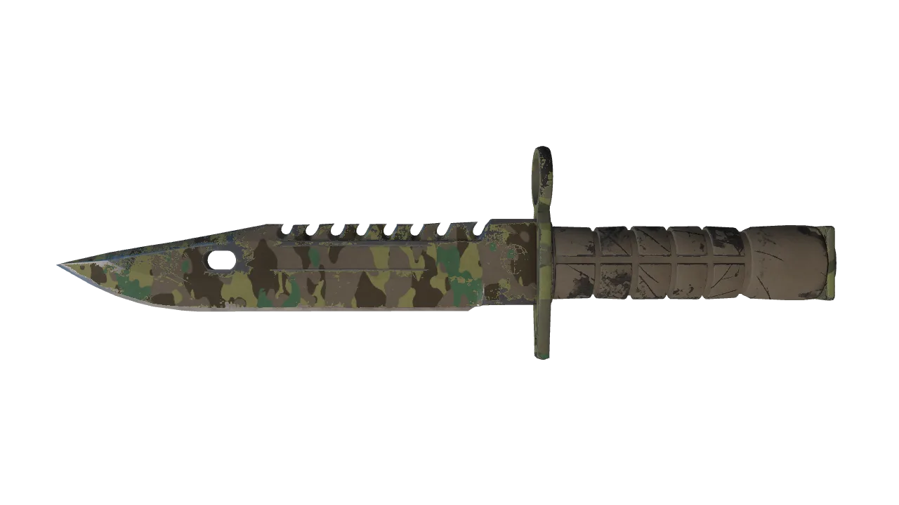 ★ M9 Bayonet | Boreal Forest (Field-Tested) — Dust II light, front